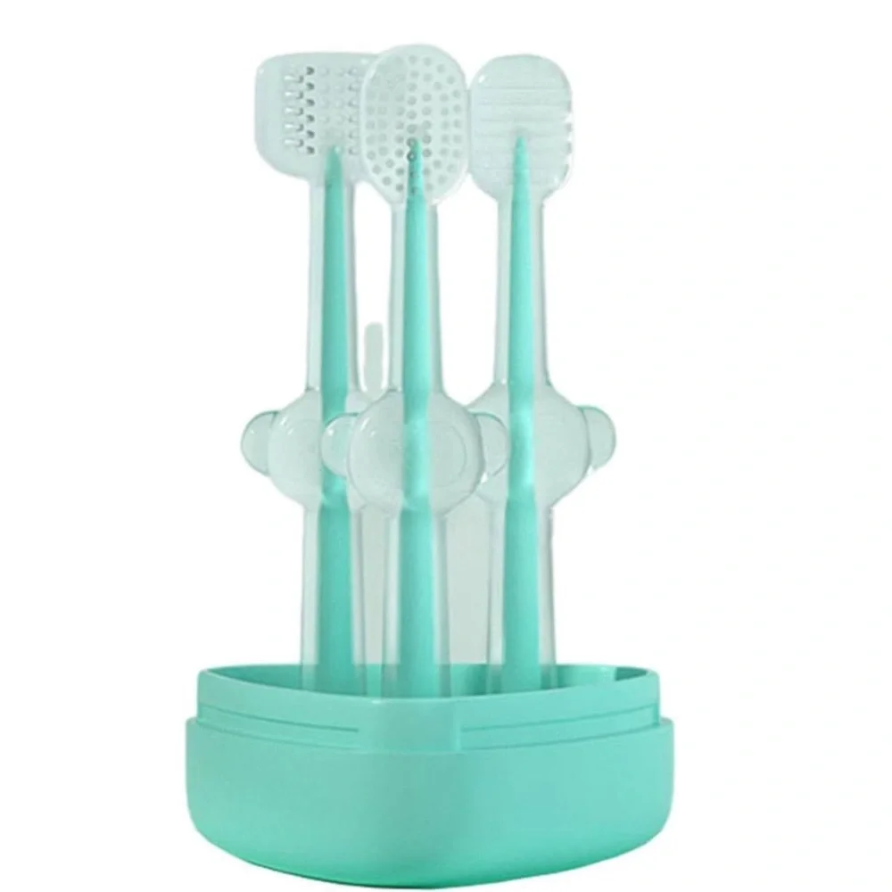 Pet Toothbrush Silicone Small Toothbrush Set, 3-Piece 360-Degree